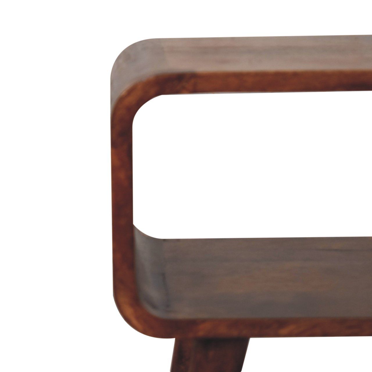 Minimalist Open Curved Nightstand - The Sleep Loft - Online Mattress Showroom NYC