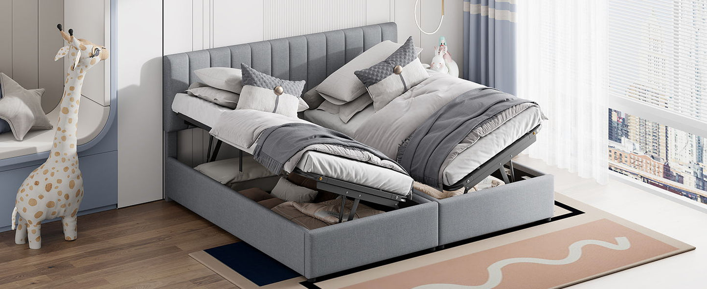 Upholstered Platform Bed With A Hydraulic Storage System - The Sleep Loft - Online Mattress Showroom NYC