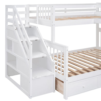L Shaped Bunk Bed With 3 Drawers, Portable Desk And Wardrobe - The Sleep Loft - Online Mattress Showroom NYC