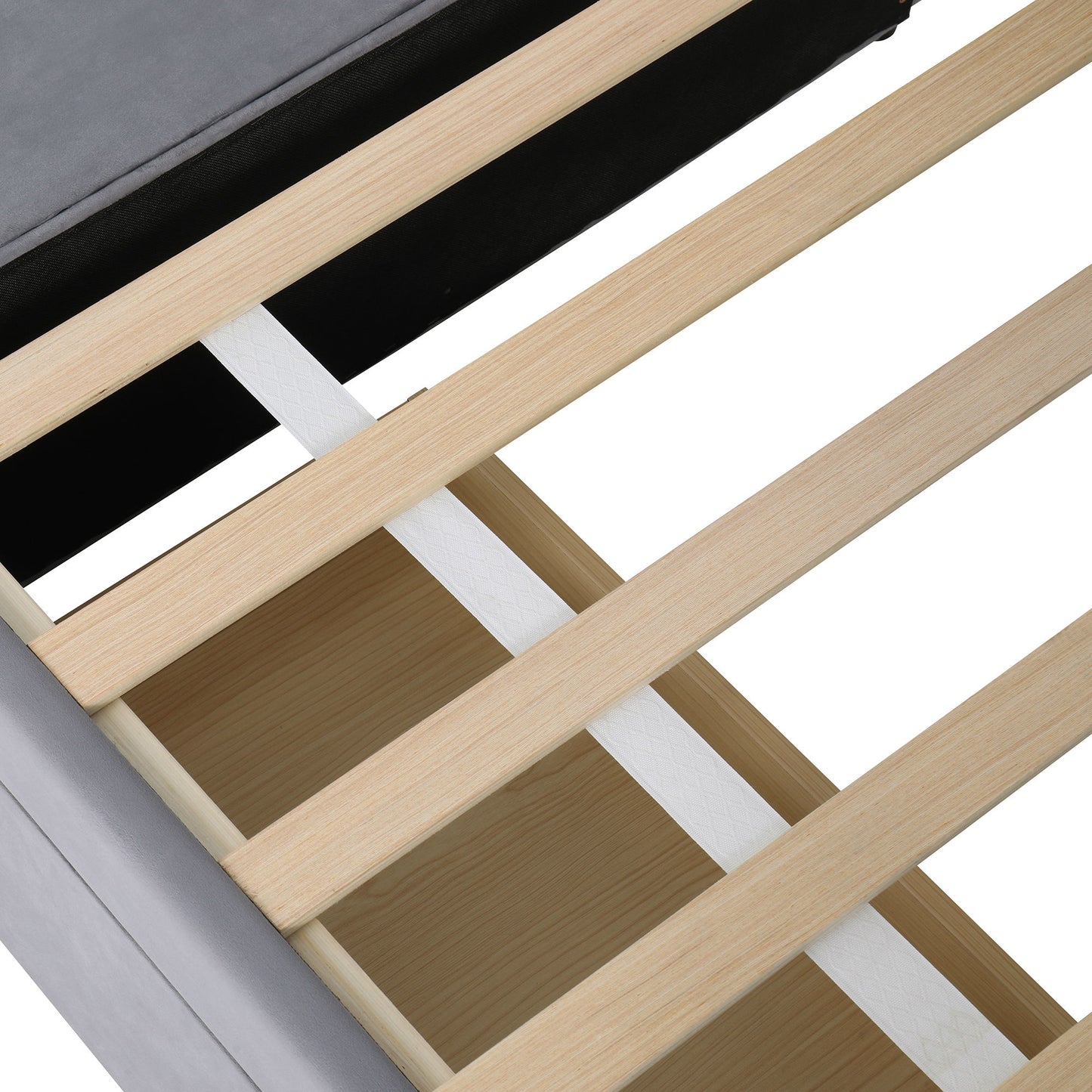 L Shaped Upholstered Platform Bed With Storage And Drawers - The Sleep Loft - Online Mattress Showroom NYC
