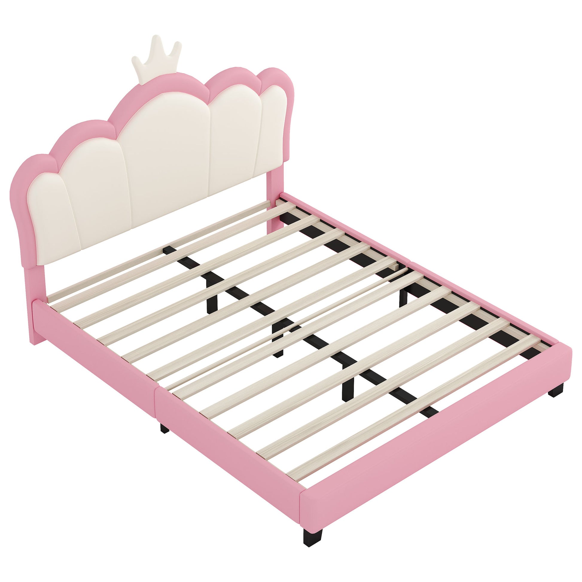 Upholstered Princess Platform Bed With Crown Headboard - The Sleep Loft - Online Mattress Showroom NYC