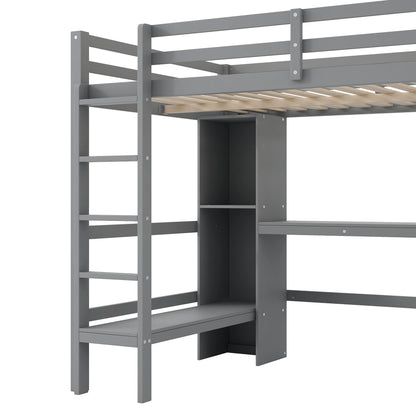 Loft Bed With Built In Desk And Multifunction Shelves - The Sleep Loft - Online Mattress Showroom NYC