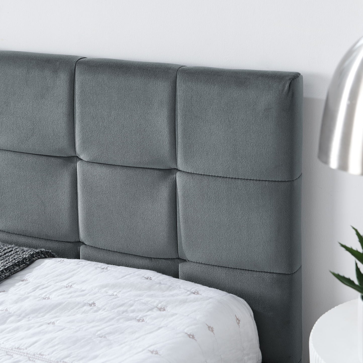 Mid-Century Storage Upholstered Tufted Bed Frame With Backrest And Armrests - The Sleep Loft - Online Mattress Showroom NYC