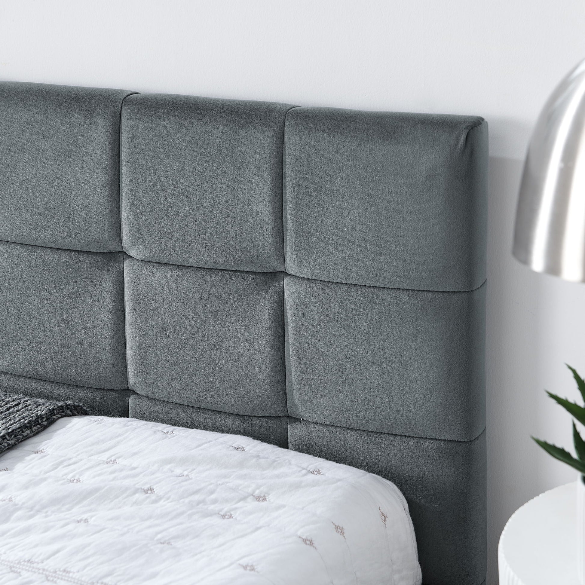 Mid-Century Storage Upholstered Tufted Bed Frame With Backrest And Armrests - The Sleep Loft - Online Mattress Showroom NYC