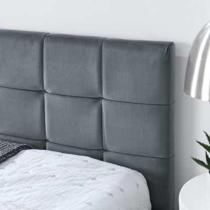 Mid-Century Storage Upholstered Tufted Bed Frame With Backrest And Armrests - The Sleep Loft - Online Mattress Showroom NYC