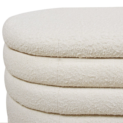 Fuji - Upholstered Oval Storage Bench - The Sleep Loft - Online Mattress Showroom NYC