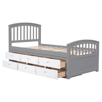 Platform Storage Bed Solid Wood Bed With 6 Drawers - The Sleep Loft - Online Mattress Showroom NYC
