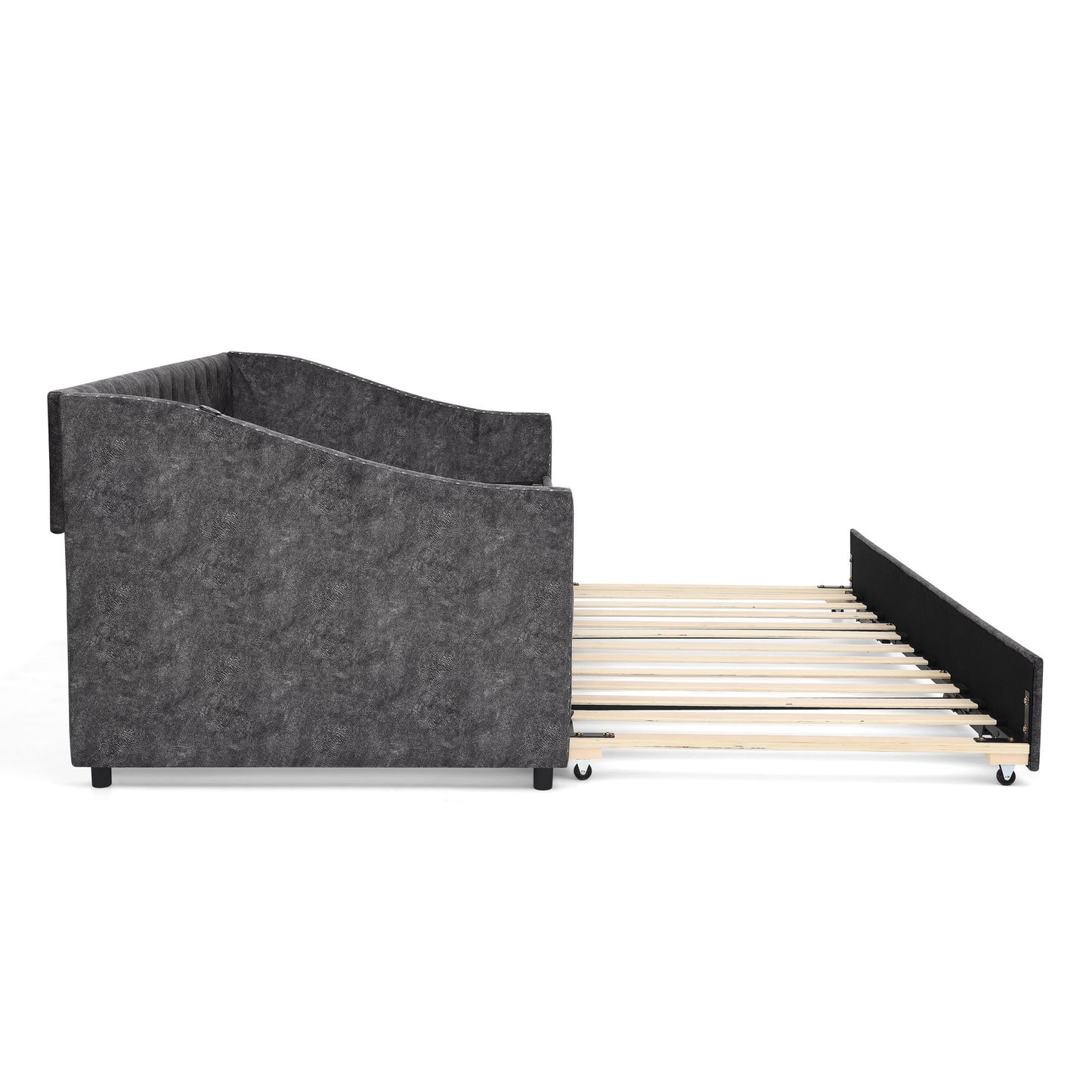 Upholstered Daybed With USB Charging & Pull Out Bed - The Sleep Loft - Online Mattress Showroom NYC