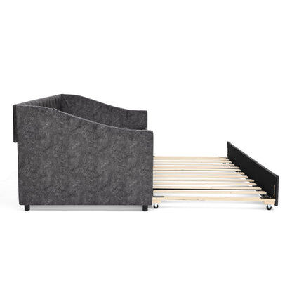 Upholstered Daybed With USB Charging & Pull Out Bed - The Sleep Loft - Online Mattress Showroom NYC