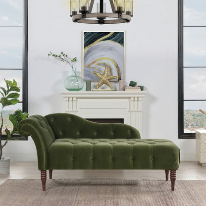Samuel - Tufted Roll Arm Chaise Lounge - The Sleep Loft - Online Mattress Showroom NYC