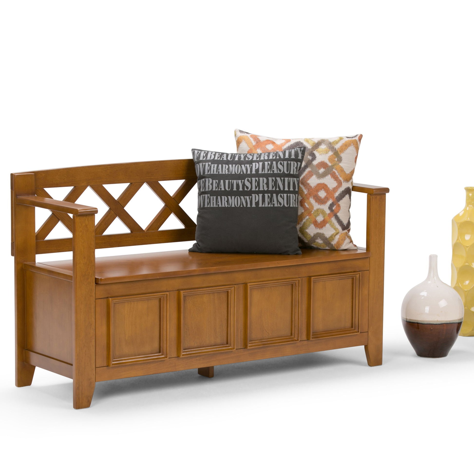 Amherst - Handcrafted Entryway Storage Bench - The Sleep Loft - Online Mattress Showroom NYC