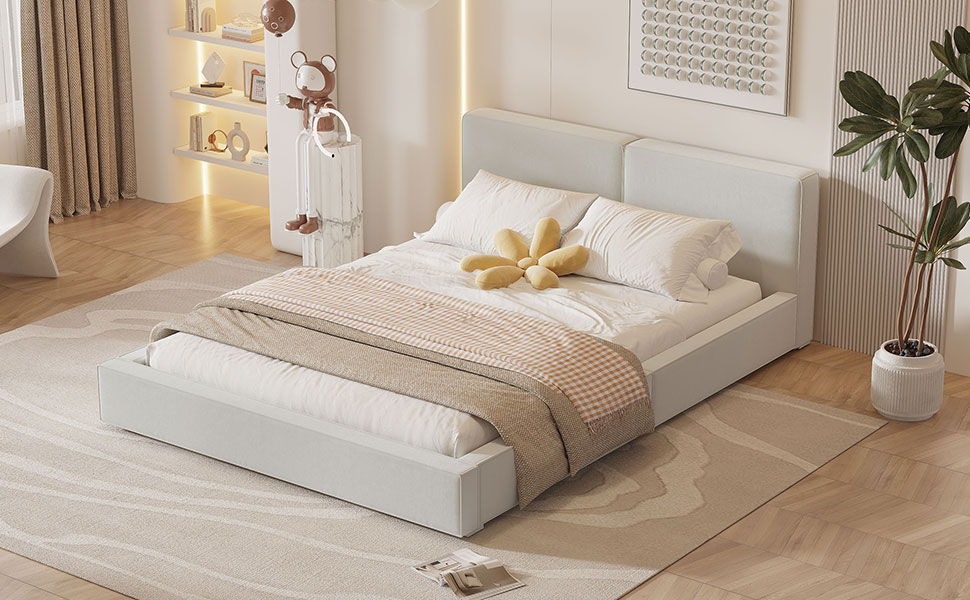 Upholstered Platform Bed, Grounded Bed With Solid Frame - The Sleep Loft - Online Mattress Showroom NYC