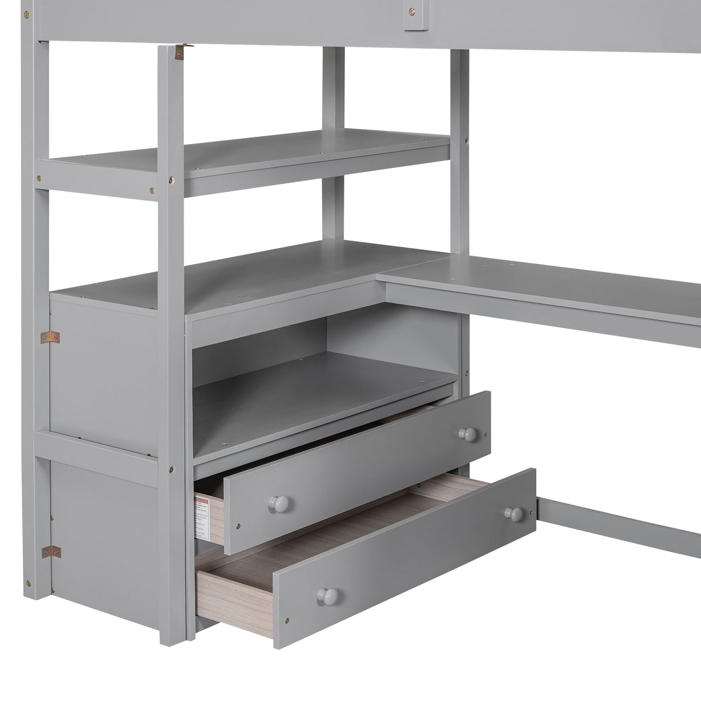 Loft Bed With Desk, Shelves, 2 Drawers, Storage Staircase - The Sleep Loft - Online Mattress Showroom NYC