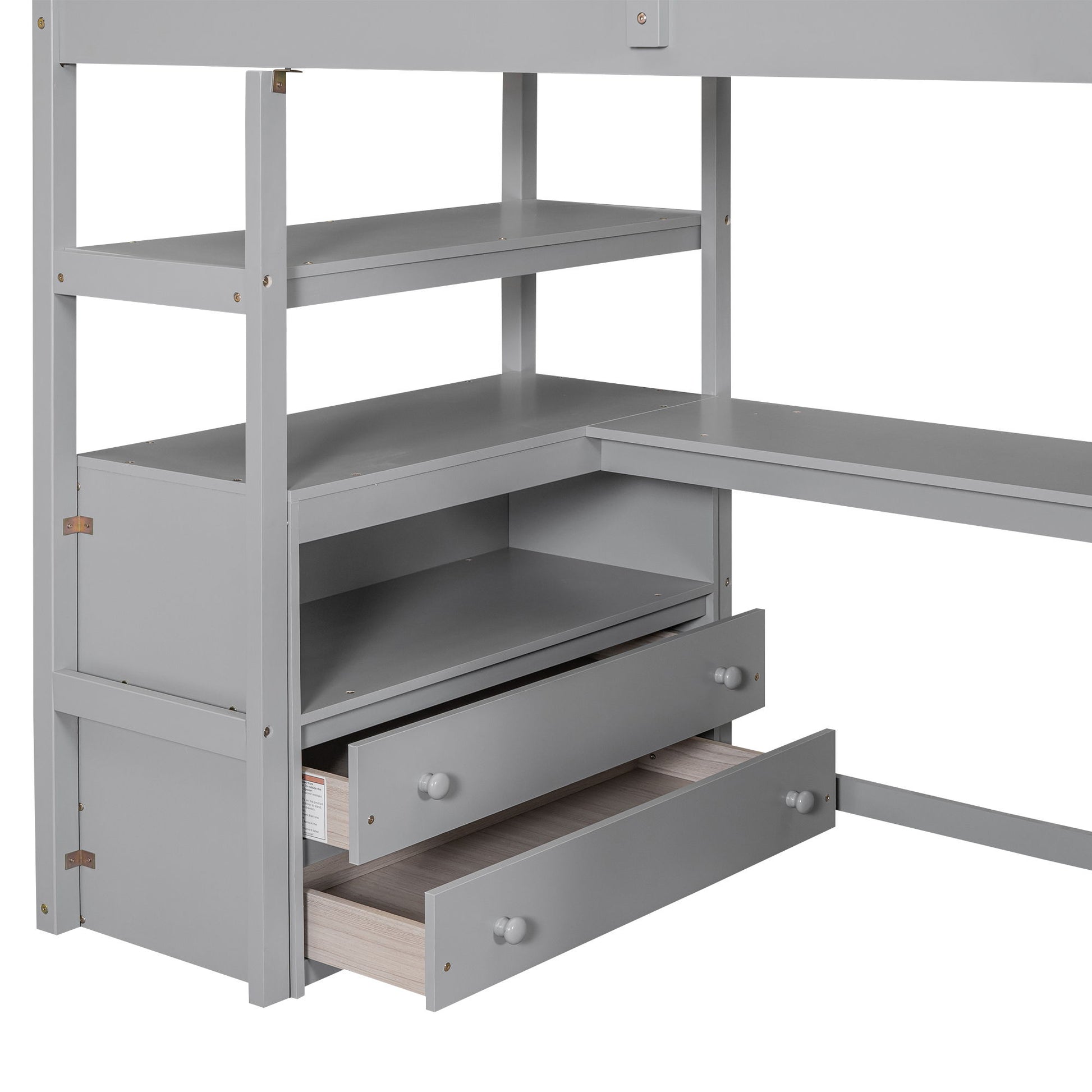 Loft Bed With Desk, Shelves, 2 Drawers, Storage Staircase - The Sleep Loft - Online Mattress Showroom NYC