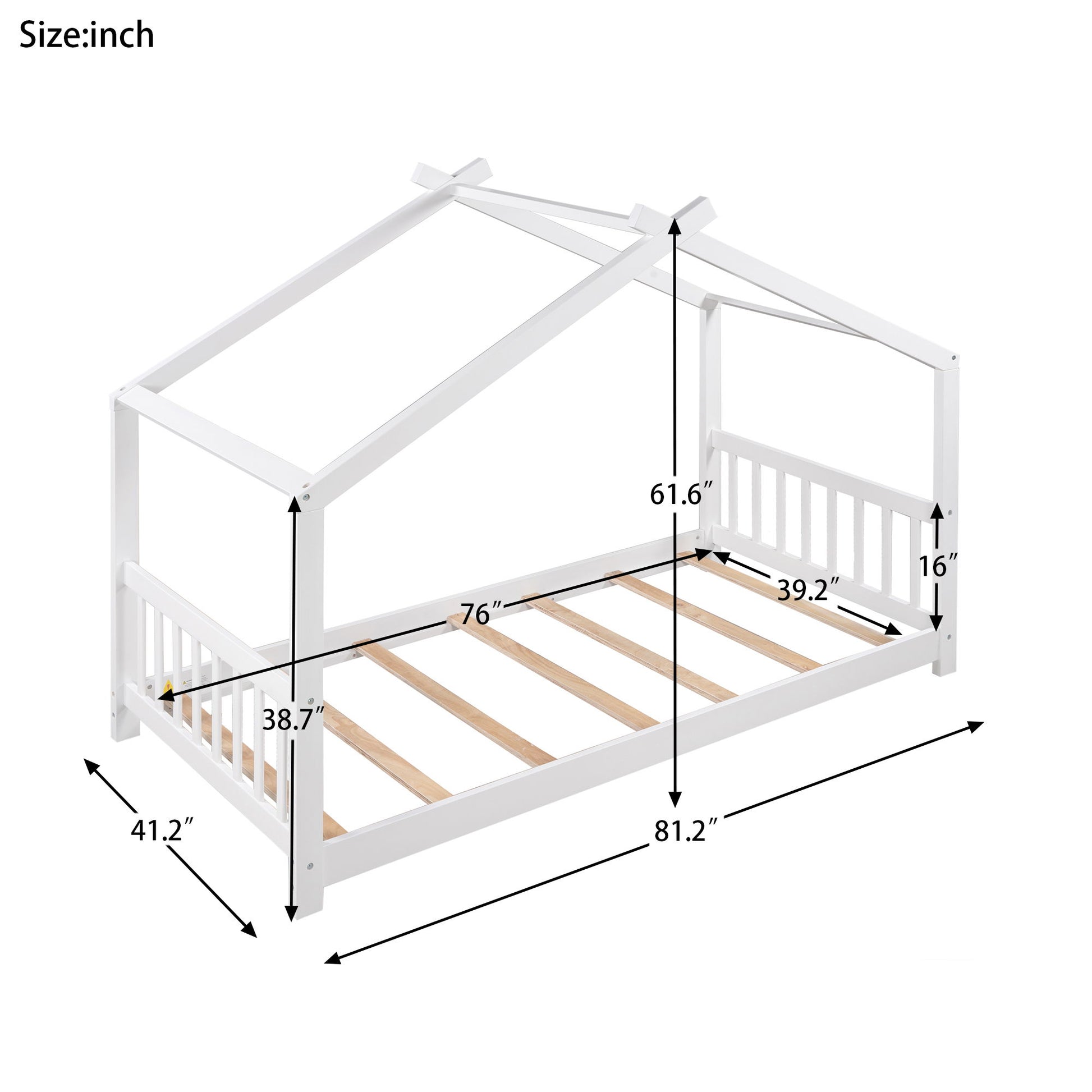 House Platform Bed With Headboard And Footboard, Roof Design - The Sleep Loft - Online Mattress Showroom NYC