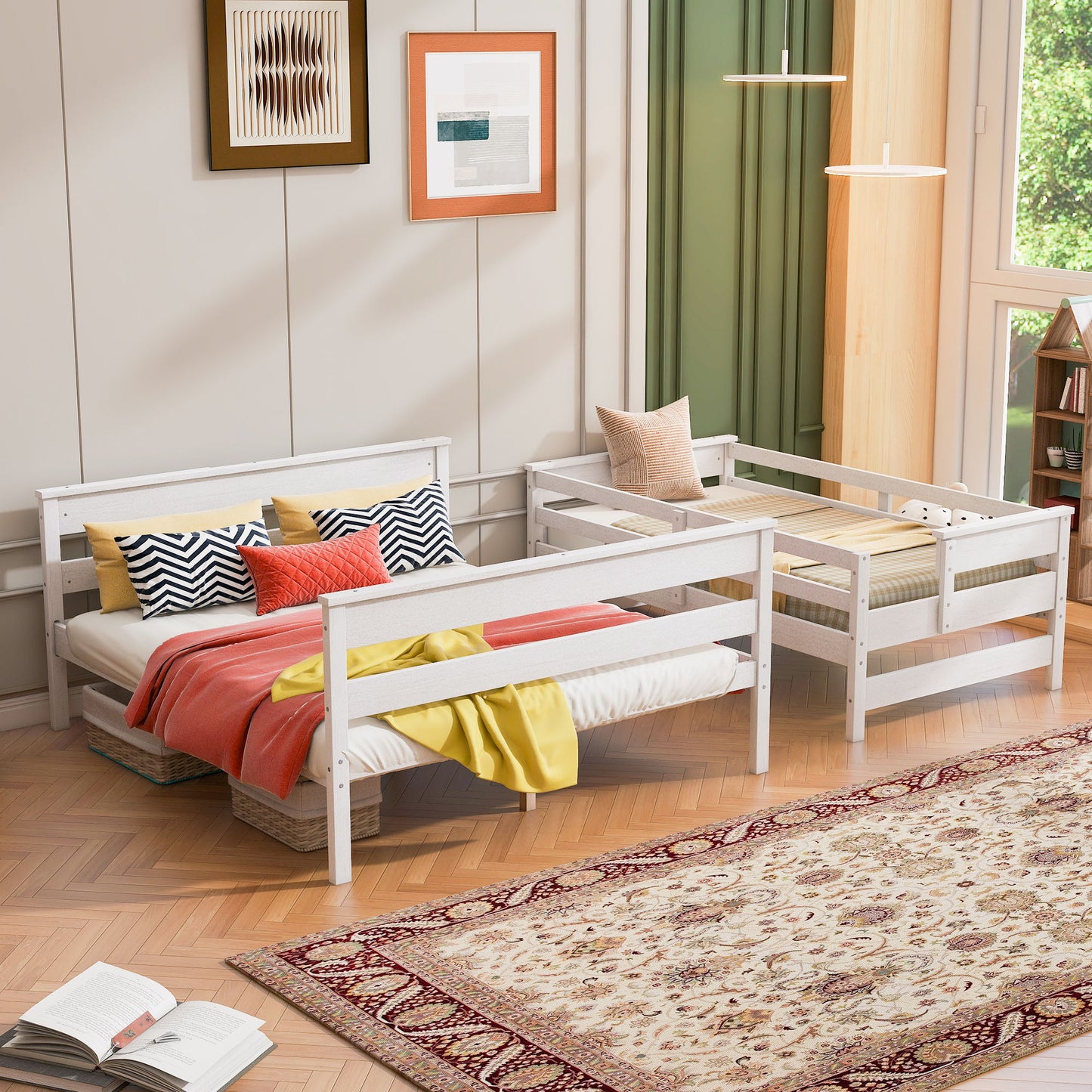 Detachable Design Bunk Bed With Ladder - The Sleep Loft - Online Mattress Showroom NYC
