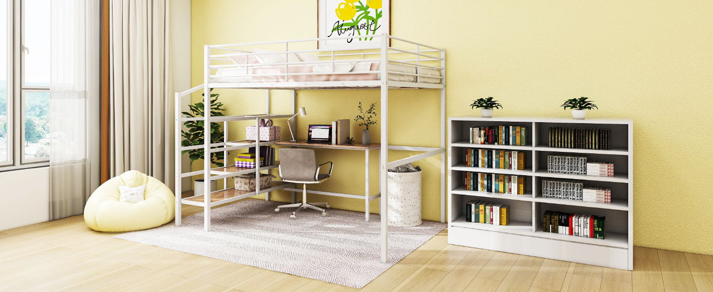 Loft Bed With Desk And Lateral Storage Ladder - The Sleep Loft - Online Mattress Showroom NYC