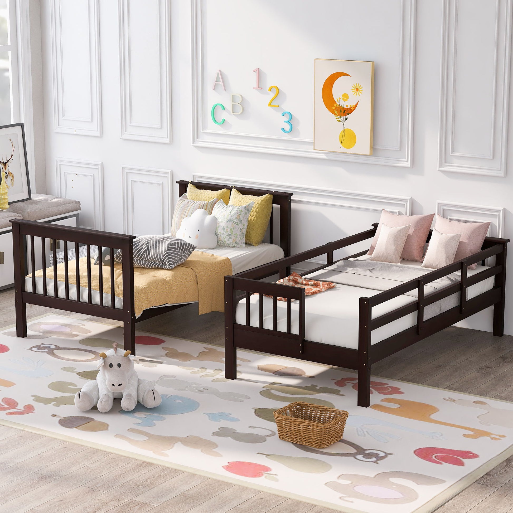 Stairway Bunk Bed With Storage And Guard Rail For Bedroom - The Sleep Loft - Online Mattress Showroom NYC