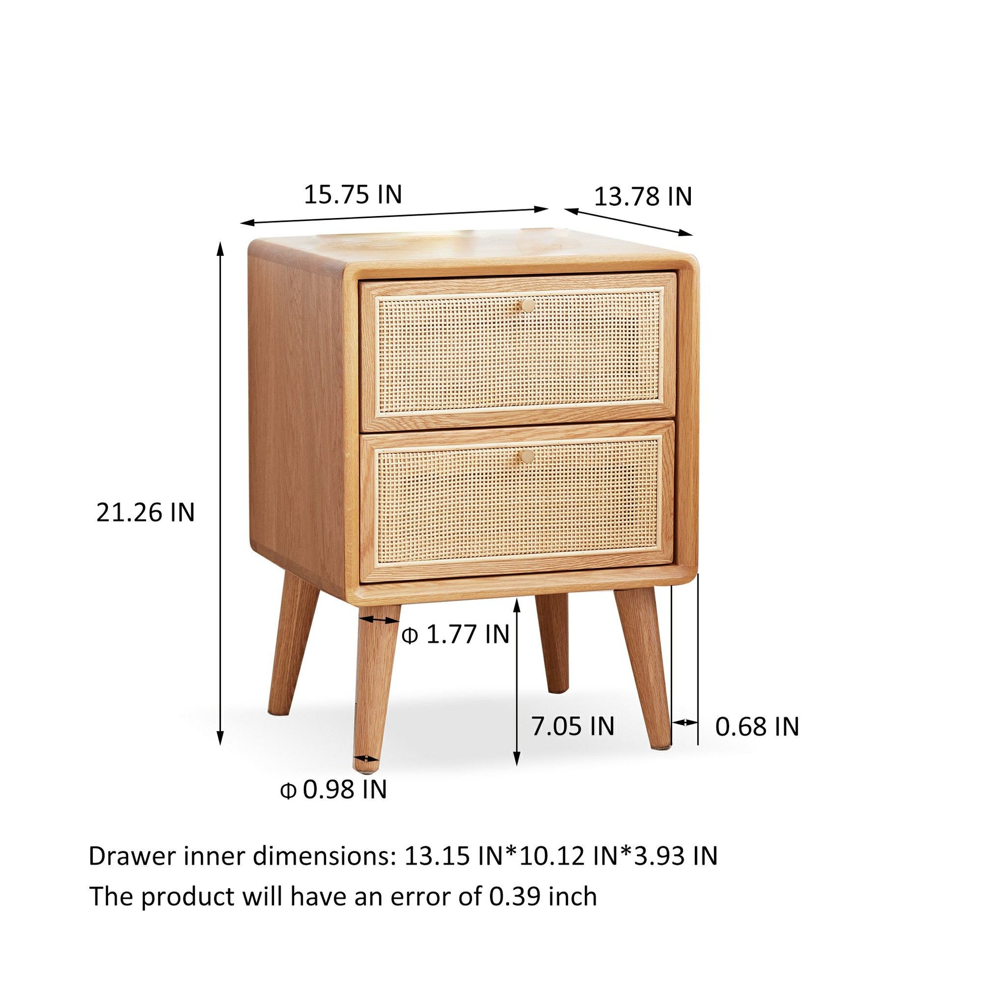 Bedside Cabinet, Modern Simple Nightstands European Beech - The Sleep Loft - Online Mattress Showroom NYC