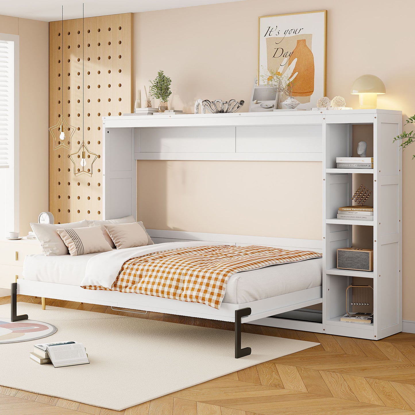 Murphy Bed With Bookshelf And Storage - The Sleep Loft - Online Mattress Showroom NYC