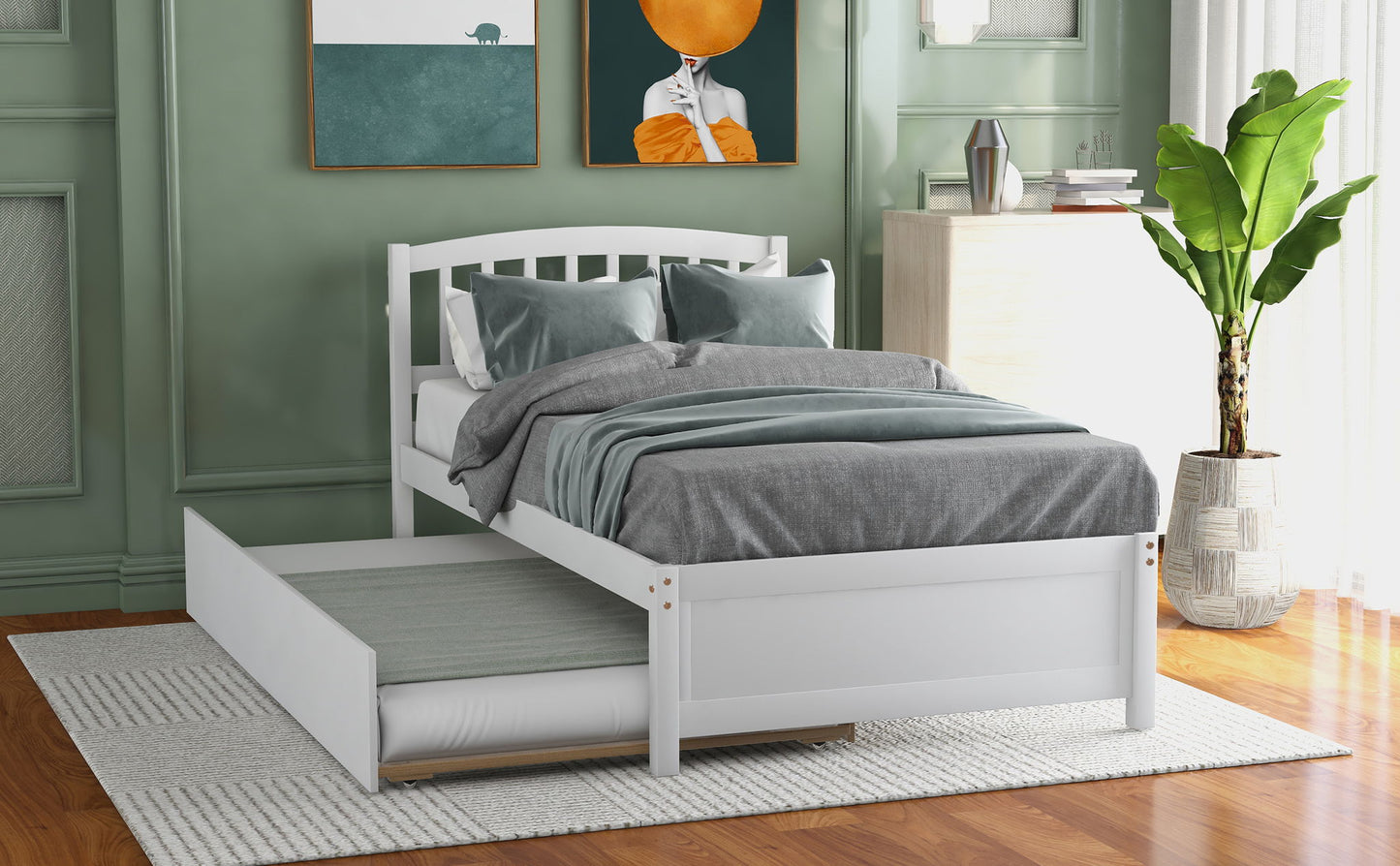 Platform Bed Wood Bed Frame With Trundle - The Sleep Loft - Online Mattress Showroom NYC