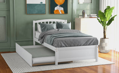 Platform Bed Wood Bed Frame With Trundle - The Sleep Loft - Online Mattress Showroom NYC