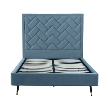 Crosby - Bed With Upholstered Headboard And Slats - The Sleep Loft - Online Mattress Showroom NYC