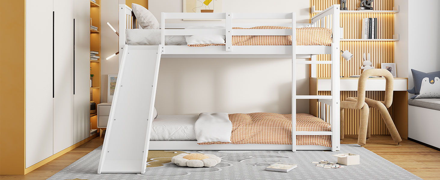 Bunk Bed With Convertible Ladder And Slide - The Sleep Loft - Online Mattress Showroom NYC