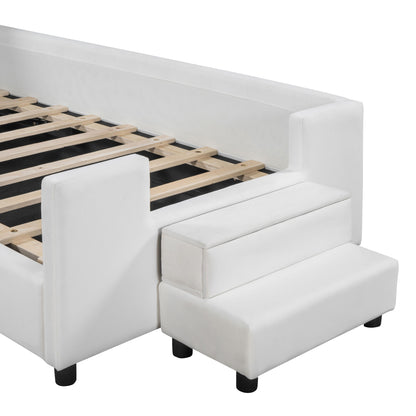 Upholstered Daybed With Bear Shaped Headboard, Hydraulic System And Breathable Fence - The Sleep Loft - Online Mattress Showroom NYC