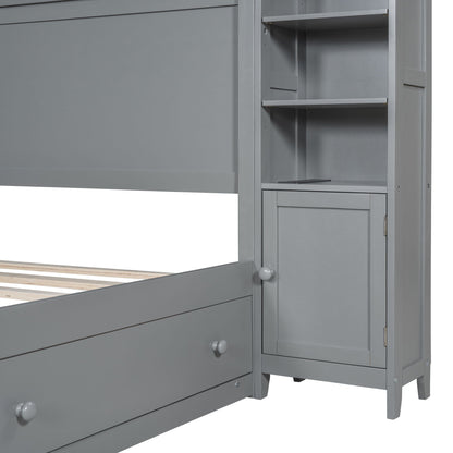 Bed With All In One Cabinet, Shelf And Sockets - The Sleep Loft - Online Mattress Showroom NYC