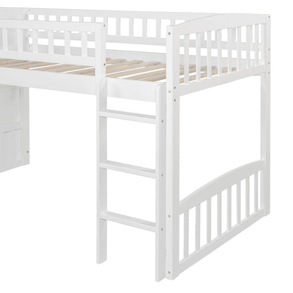 Loft Stairway Bed With 2 Drawers, Convertible Ladder And Slide - The Sleep Loft - Online Mattress Showroom NYC