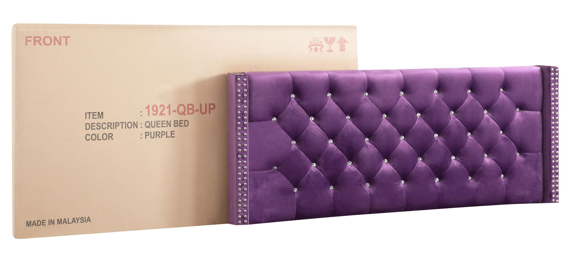 Upholstered Nailhead Trim Chic Bed - The Sleep Loft - Online Mattress Showroom NYC