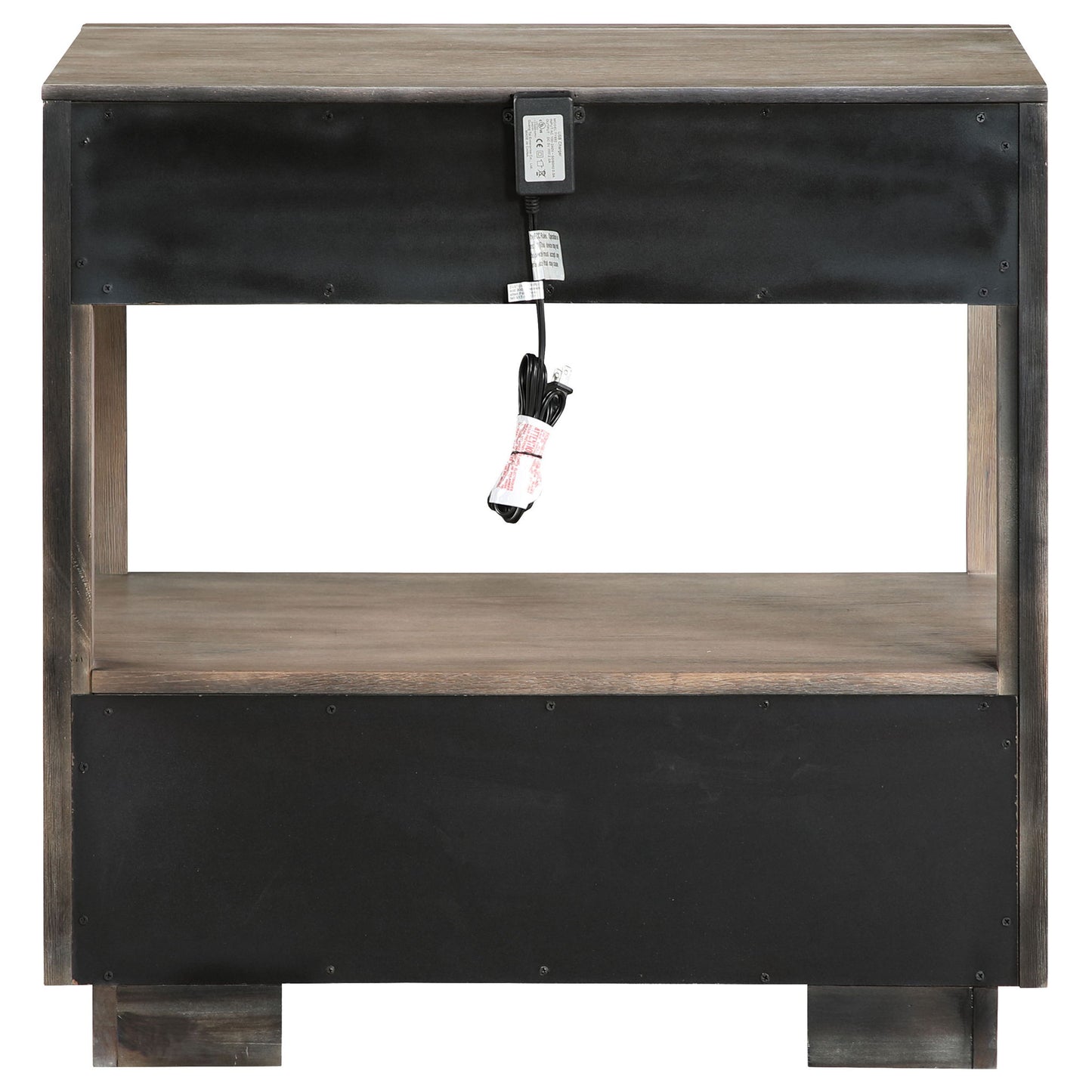 Prescott - 2 Drawers Nightstand With Open Shelf - Taupe - The Sleep Loft - Online Mattress Showroom NYC