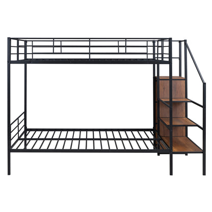 Bunk Bed With Lateral Storage Ladder And Wardrobe - The Sleep Loft - Online Mattress Showroom NYC