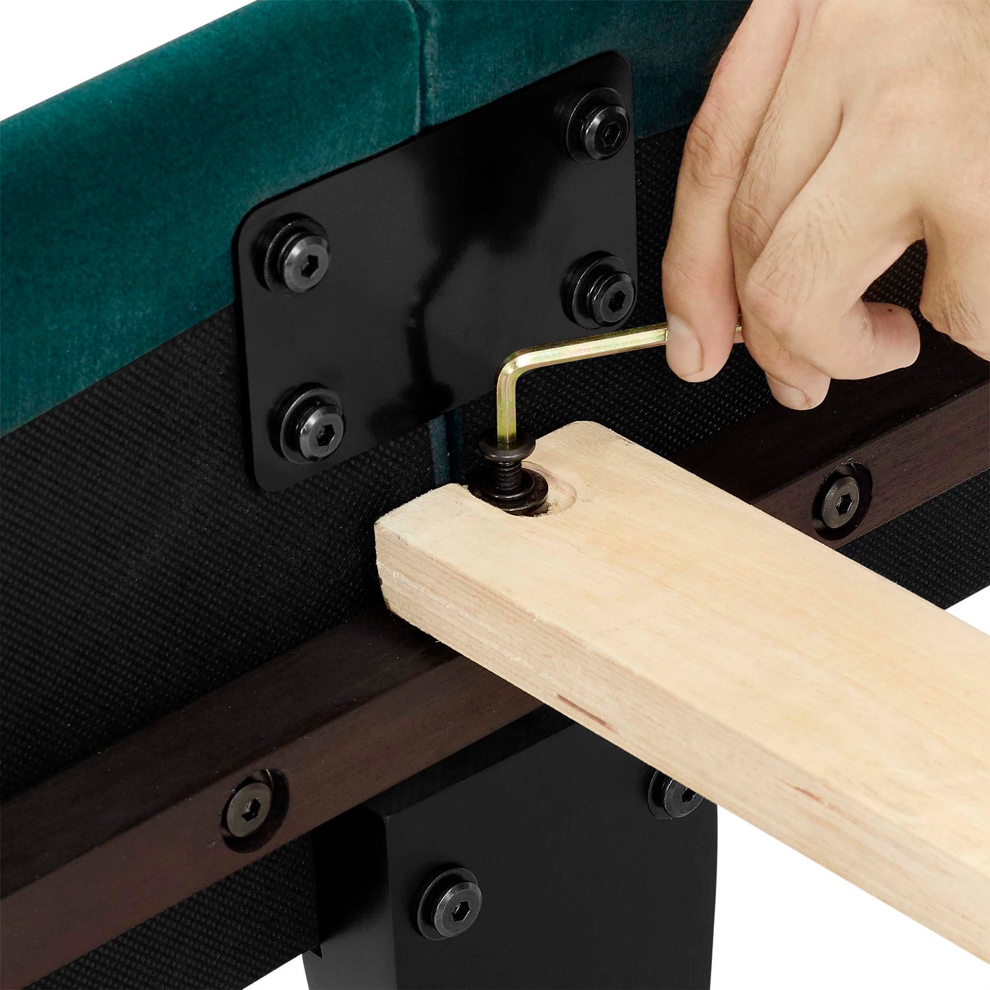 Tufted Upholstered Headboard Platform Bed