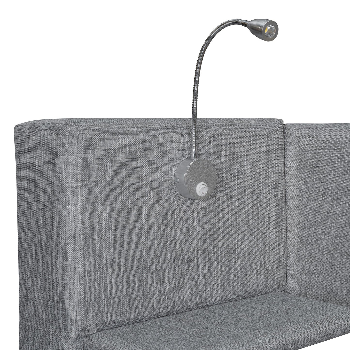 Upholstered Platform Bed With Reading Lights, Drawers, Trundle And Shelves - The Sleep Loft - Online Mattress Showroom NYC
