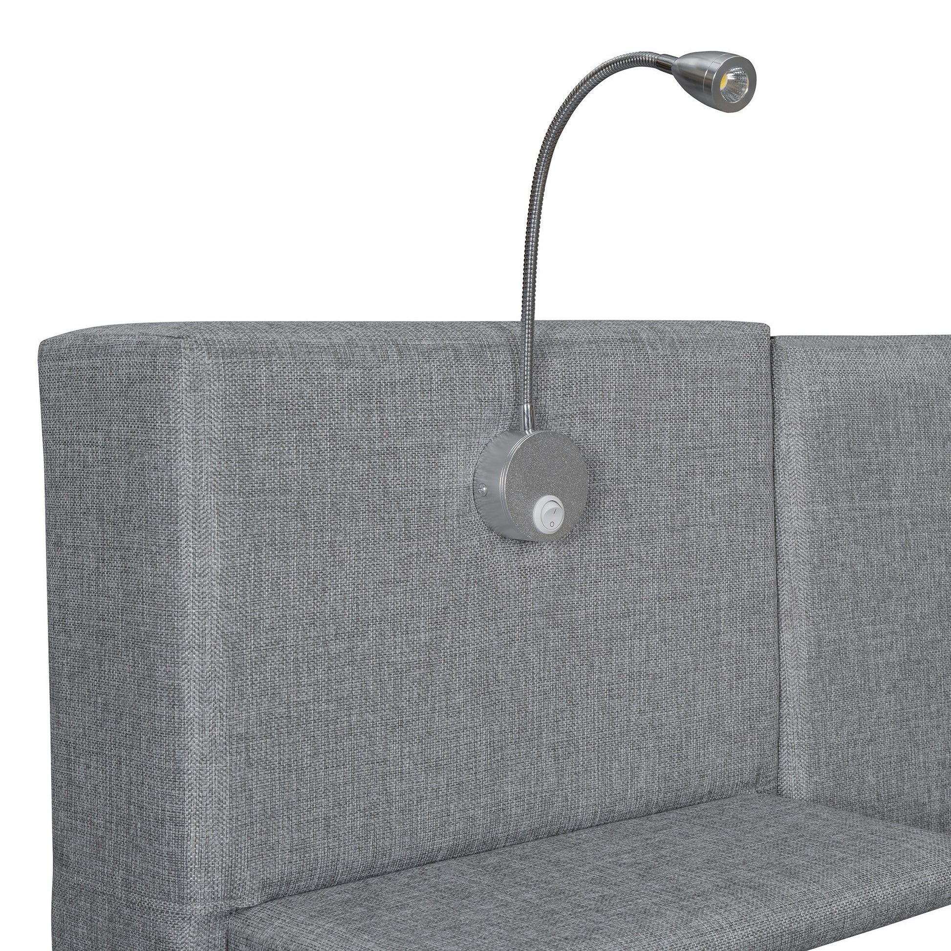 Upholstered Platform Bed With Reading Lights, Drawers, Trundle And Shelves - The Sleep Loft - Online Mattress Showroom NYC