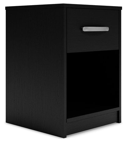 Finch - One Drawer Night Stand - Black - The Sleep Loft - Online Mattress Showroom NYC