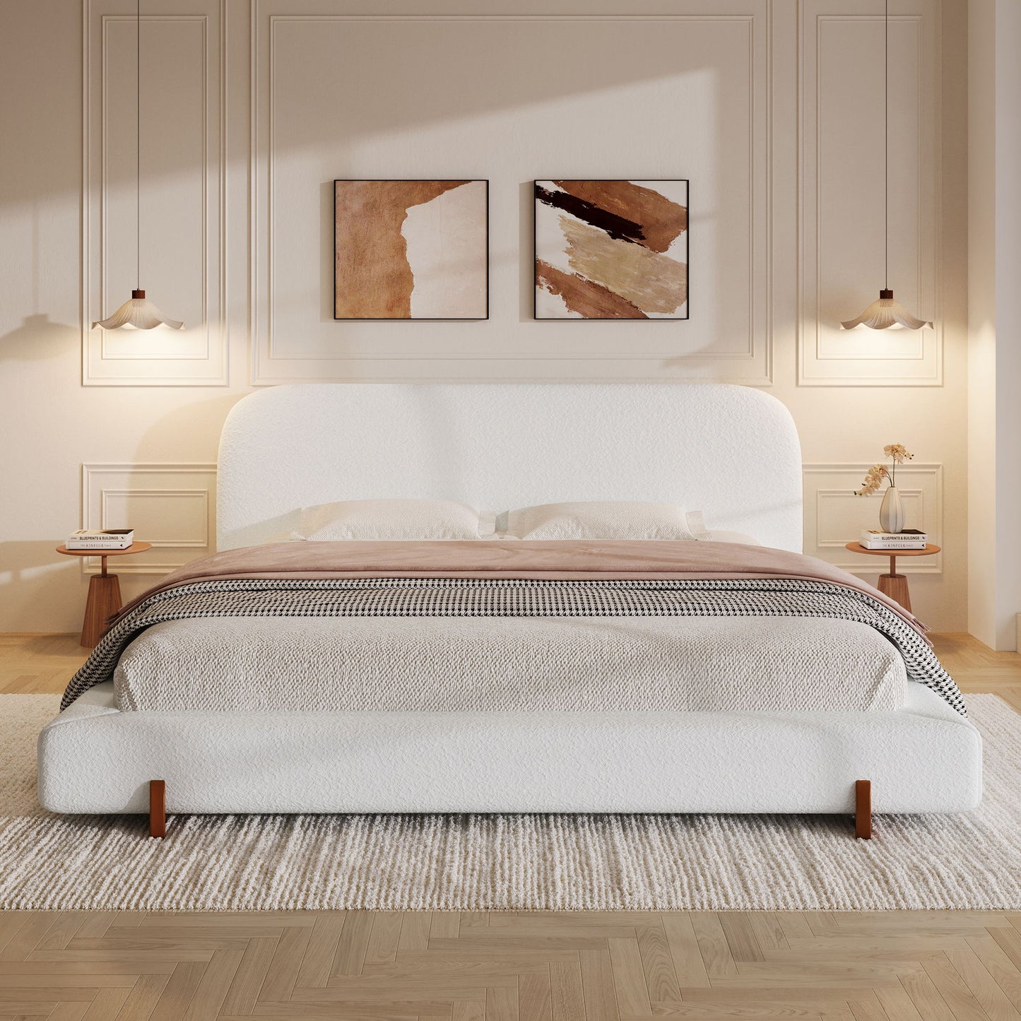 Elegant Upholstered Bed Frame - The Sleep Loft - Online Mattress Showroom NYC