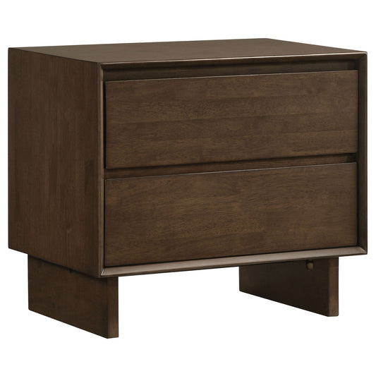 Hemlock - 2 Drawer Nightstand Bedside Table - Brown - The Sleep Loft - Online Mattress Showroom NYC