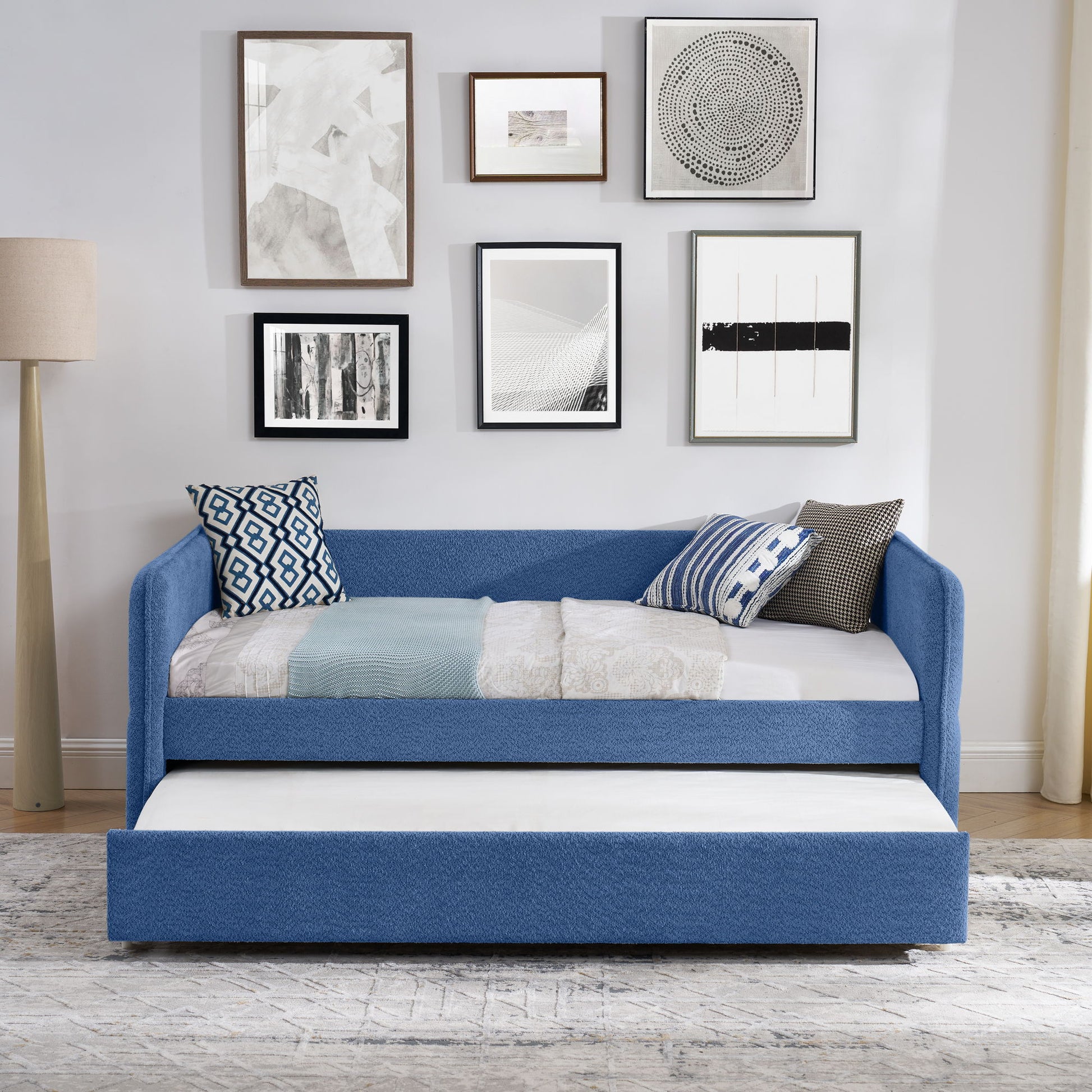 Upholstered Daybed With Pop Up Trundle - The Sleep Loft - Online Mattress Showroom NYC