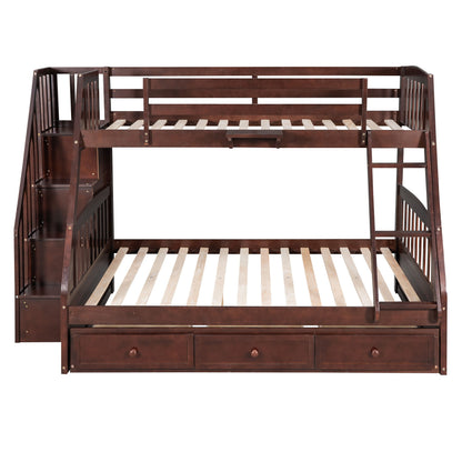 Bunk Bed With Drawers, Ladder And Storage Staircase - The Sleep Loft - Online Mattress Showroom NYC