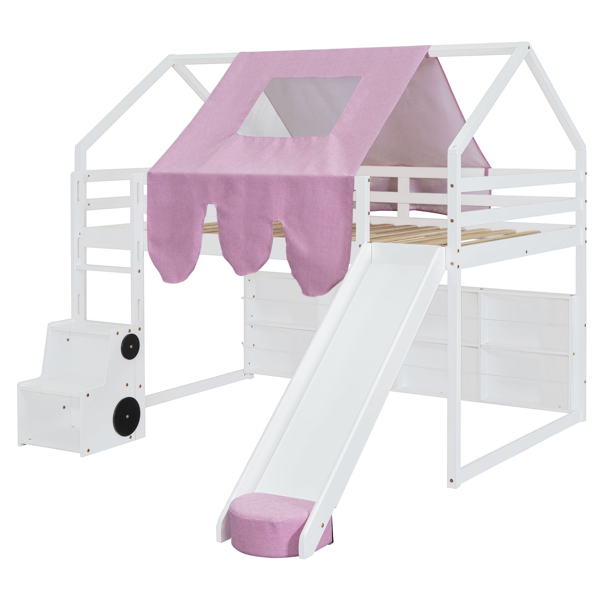 Loft Bed With House Shaped Frame And Tent - The Sleep Loft - Online Mattress Showroom NYC
