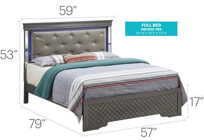 Verona - Full Bed - Metalic Black - The Sleep Loft - Online Mattress Showroom NYC