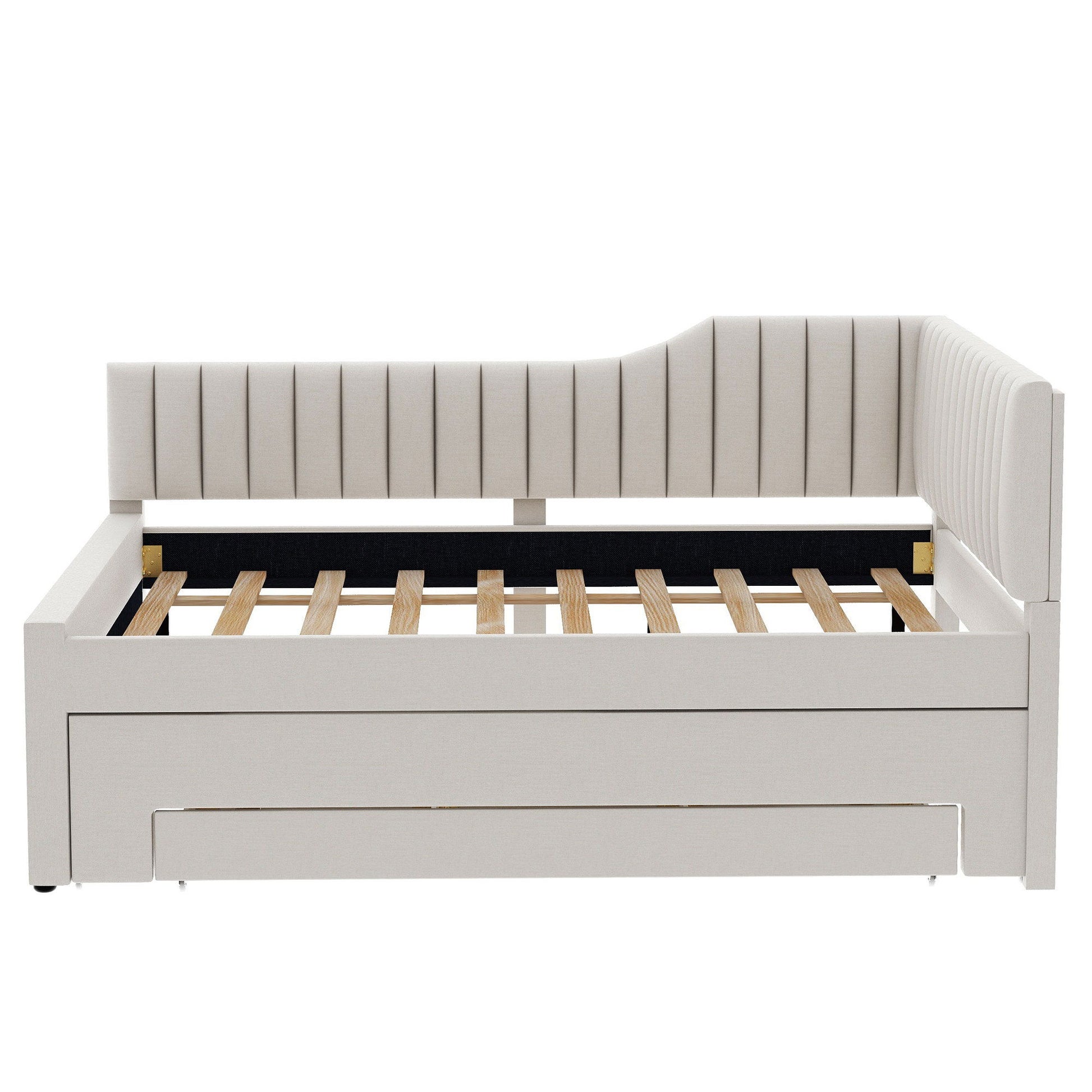 Upholstered Daybed With Trundle And 3 Drawers - The Sleep Loft - Online Mattress Showroom NYC