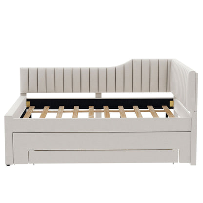 Upholstered Daybed With Trundle And 3 Drawers - The Sleep Loft - Online Mattress Showroom NYC