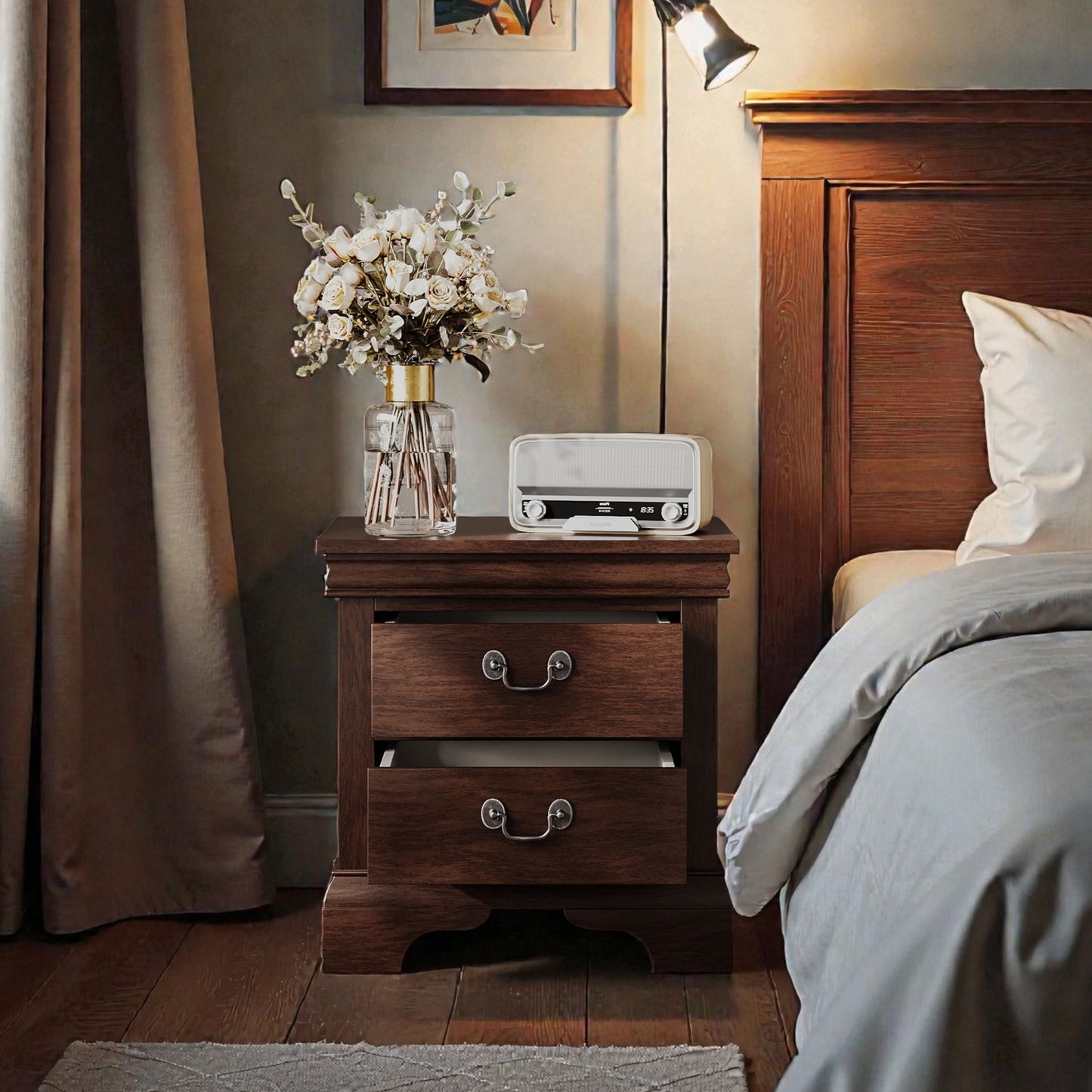 Nightstand With 2 Drawers - The Sleep Loft - Online Mattress Showroom NYC