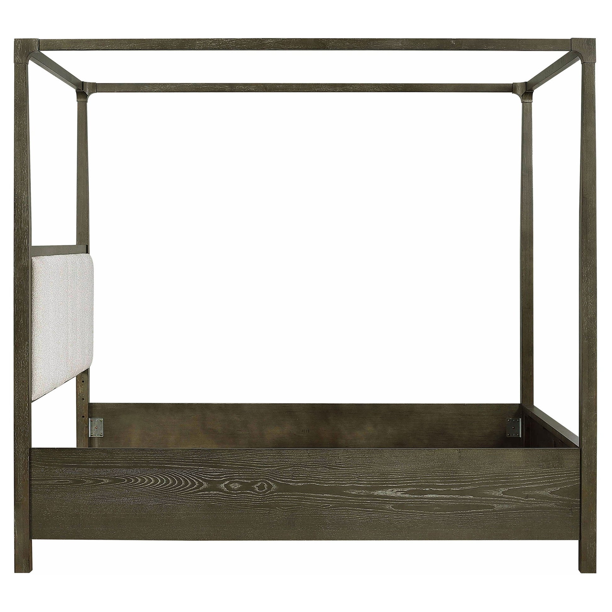 Sundance - Queen Canopy Bed With Upholstered Headboard - Dark Brown - The Sleep Loft - Online Mattress Showroom NYC