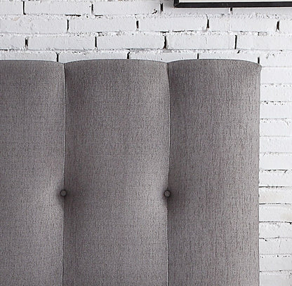 Bridgevine Home - Queen Size Tufted Upholstered Headboard With Nailhead Trim - Gray - The Sleep Loft - Online Mattress Showroom NYC