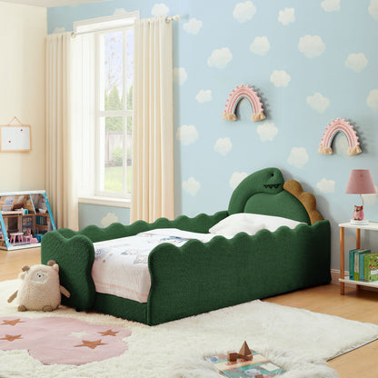 Cute Dinosaur Shaped Bed With Safety Guardrail, Toddler Frame - The Sleep Loft - Online Mattress Showroom NYC